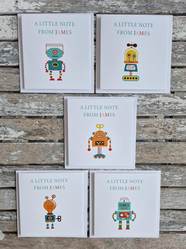 Personalised Robots Notecards